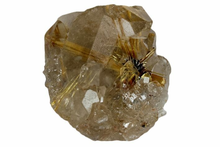 Rutilated Quartz Crystal Cluster - Rutile Star #172984